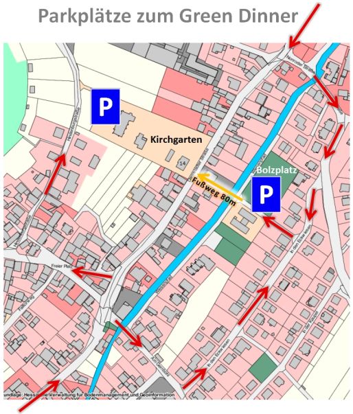 Parkplätze zum Green Dinner 2014